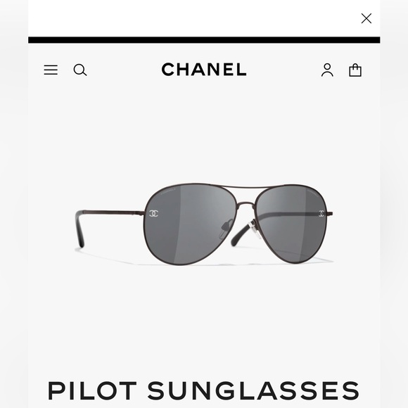 CHANEL Other - New Authentic Chanel Black gray Pilot Sunglasses $600 4189 T-Q